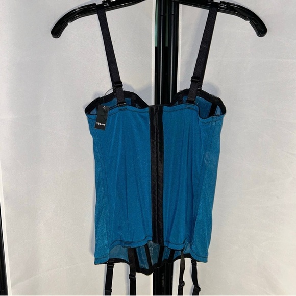 Torrid Black and Blue Lace Corset - Picture 4 of 4